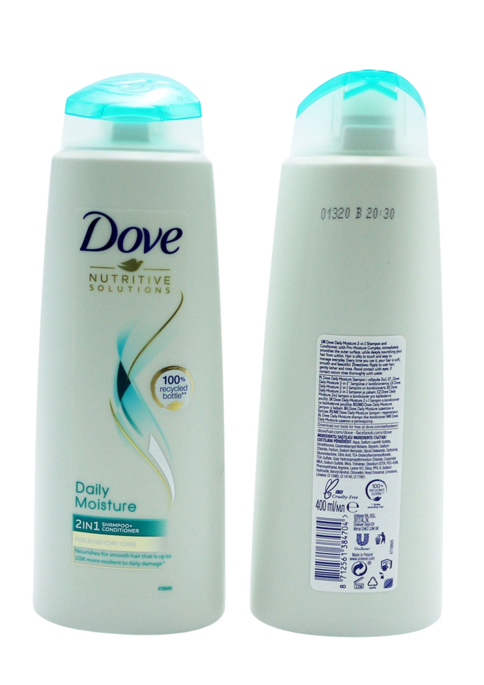 Dove Nutritive Solutions Daily Moisture 2-in-1 Shampoo 400ML | High Quality Hair Care Product Online - Product Image Dove Nutritive Solutions Daily Moisture 2-in-1 Shampoo 400ML | High Quality Hair Care Product Online - Product Image